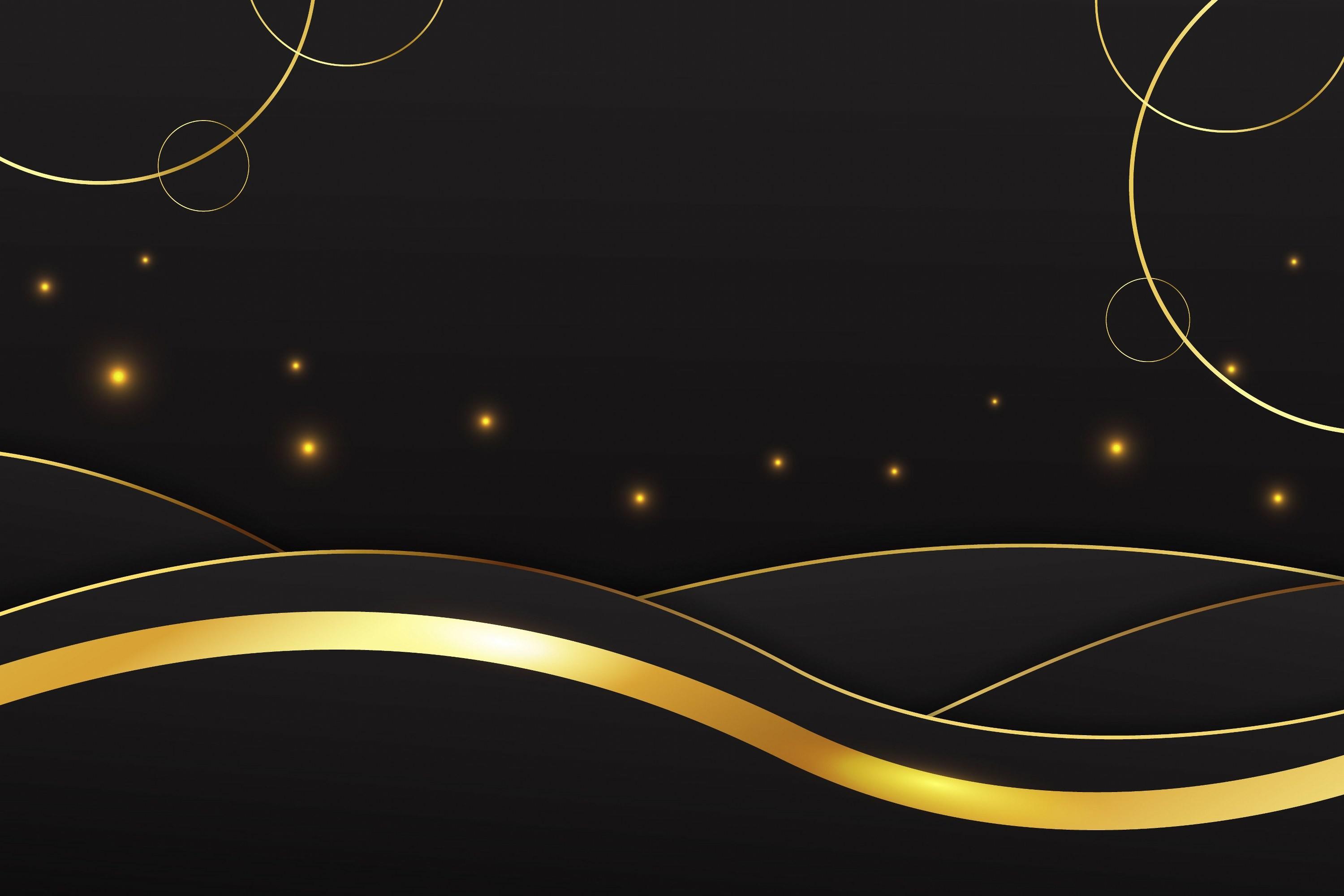 Black Luxury Background Wave and Circle