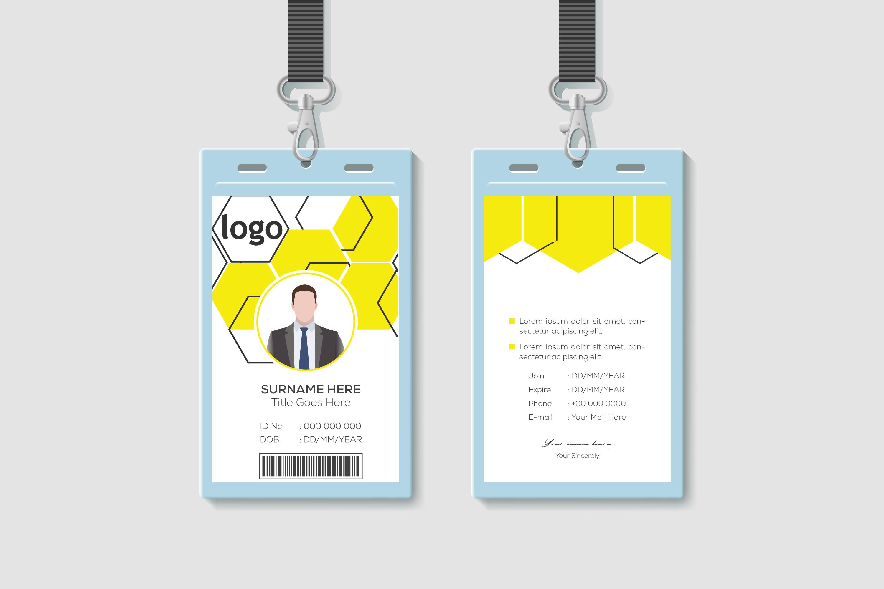 Yellow Geometric Office Identity