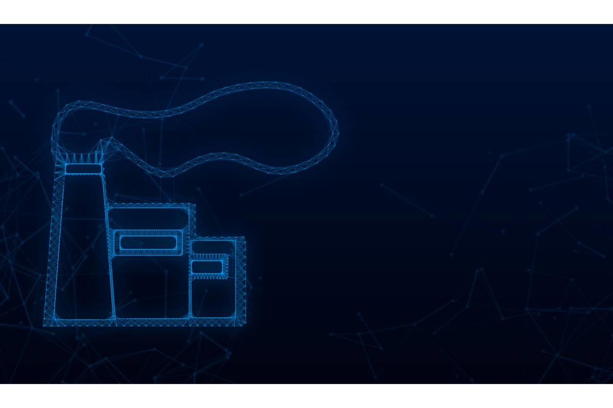 Factory Line Icon, Industrial Vector Ill