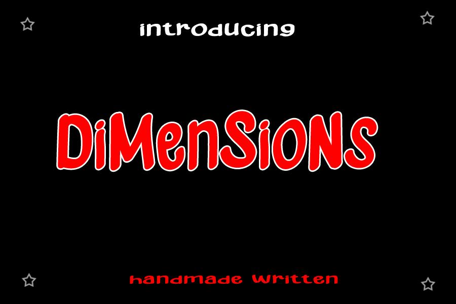 Dimensions Font