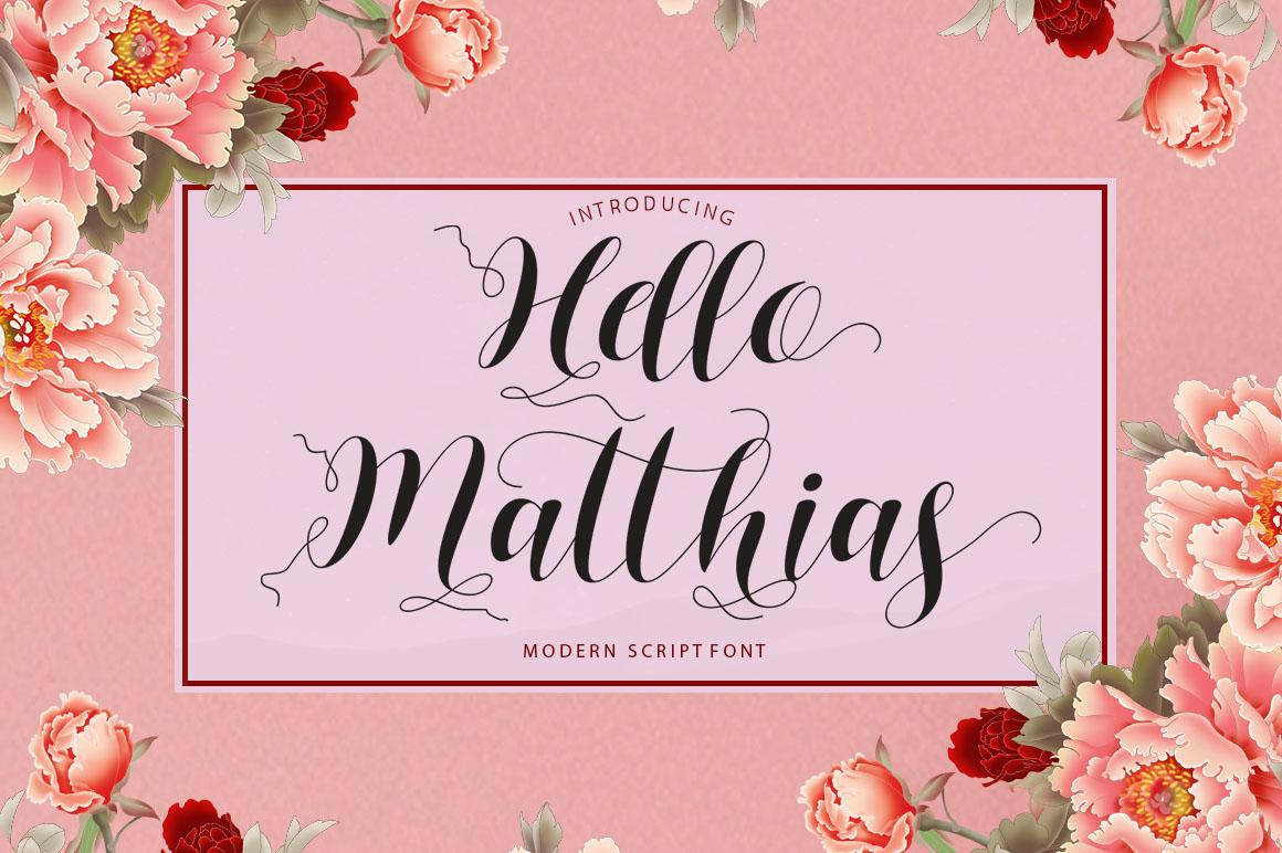 Hello Matthias Font