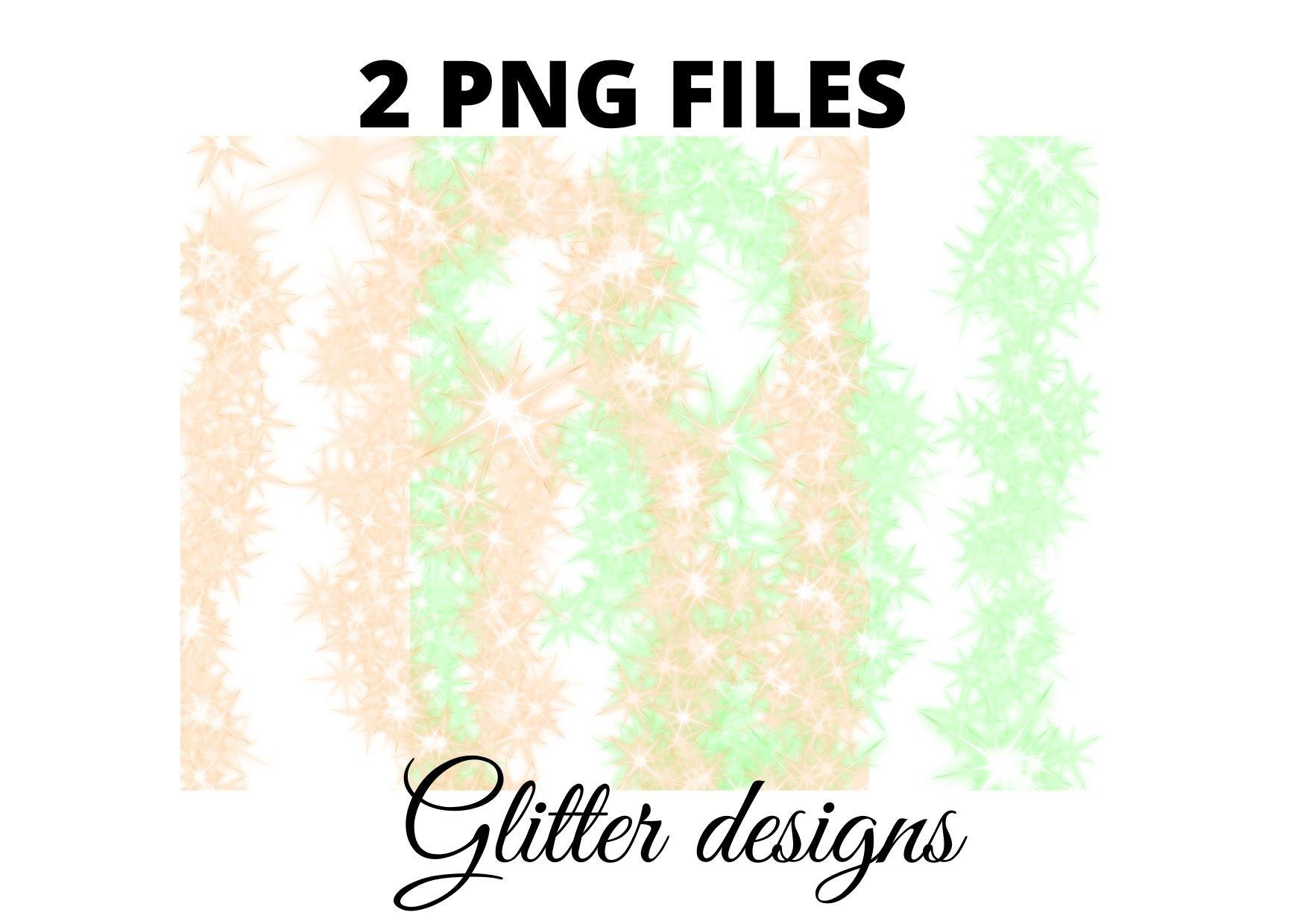Pink Green Stars Sparkle Gitter Art