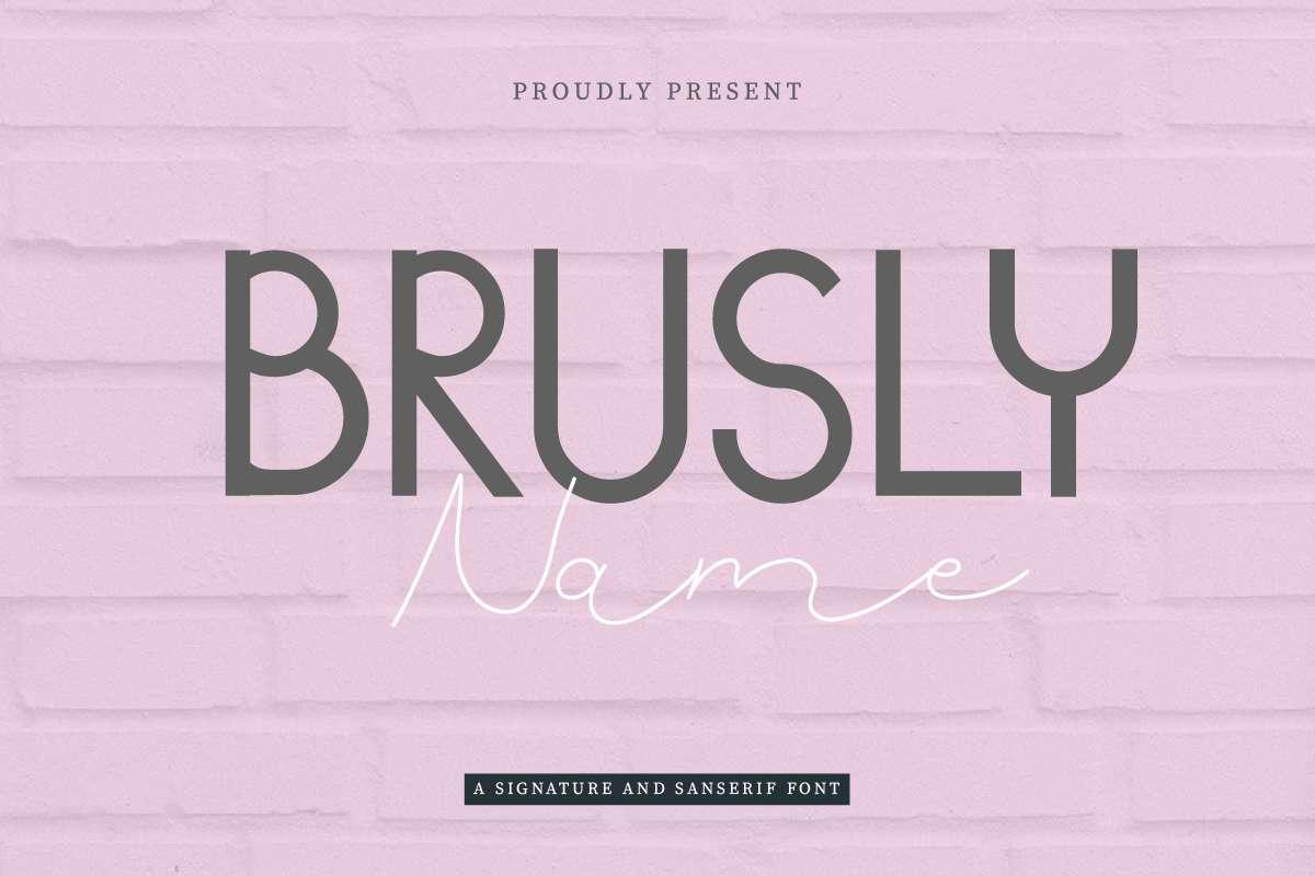 Brusly Name Font