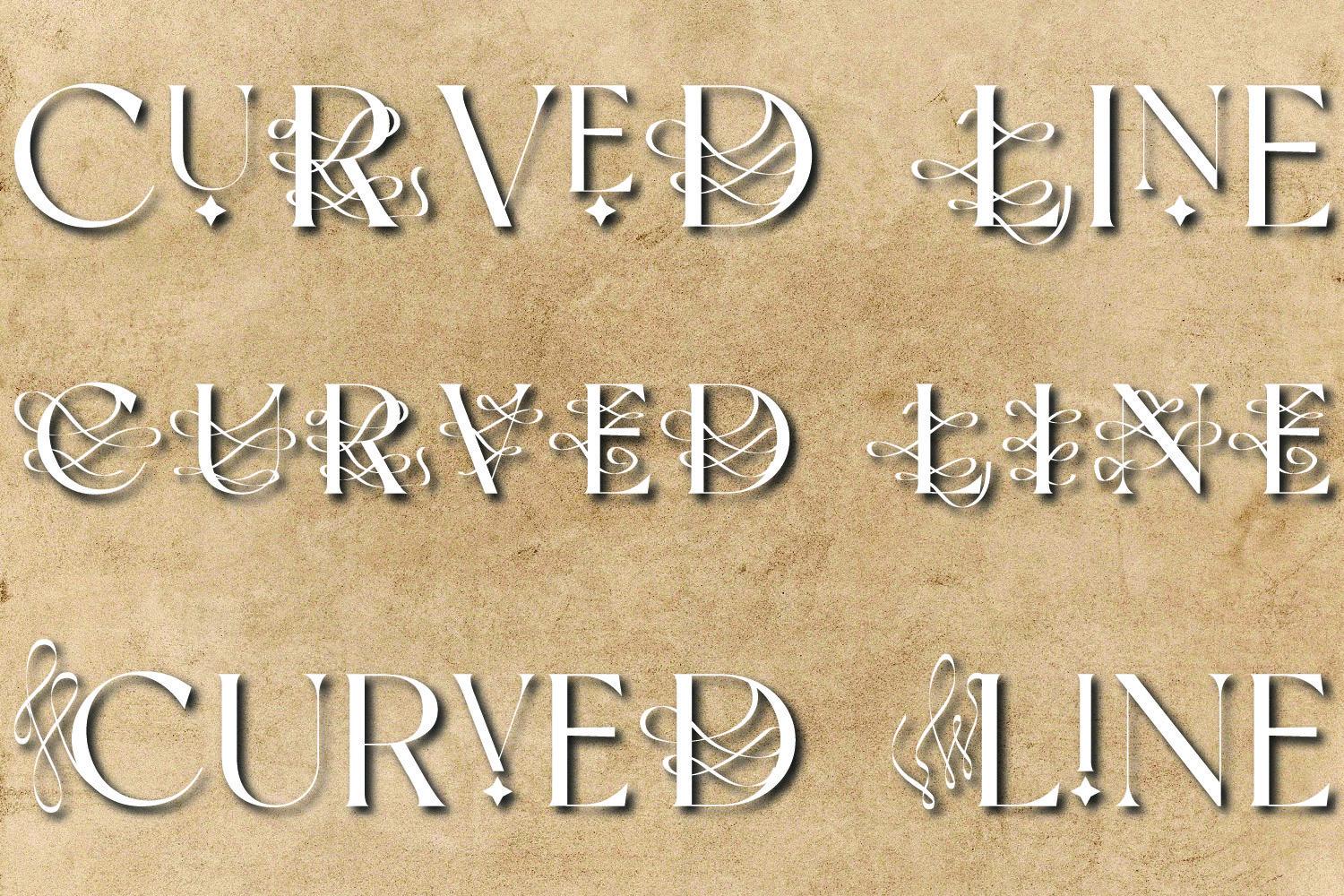 Curved Line Font