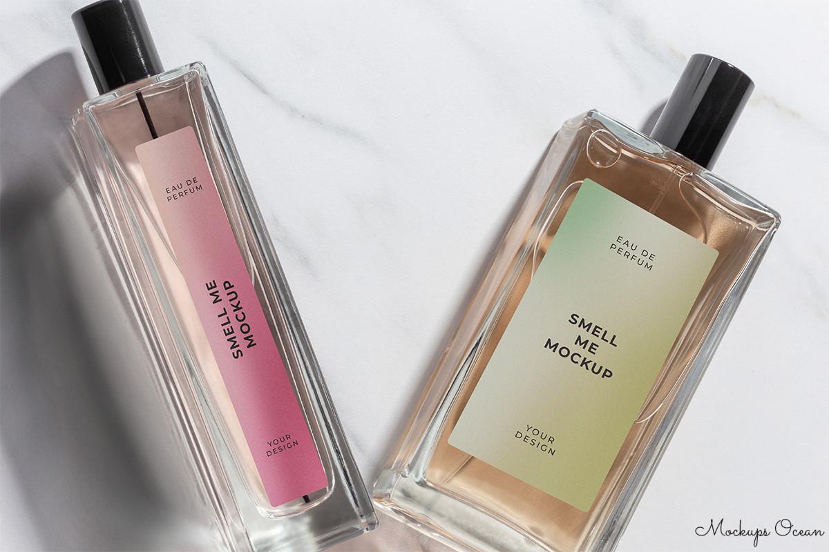 Glass Perfume Packaging Mockup