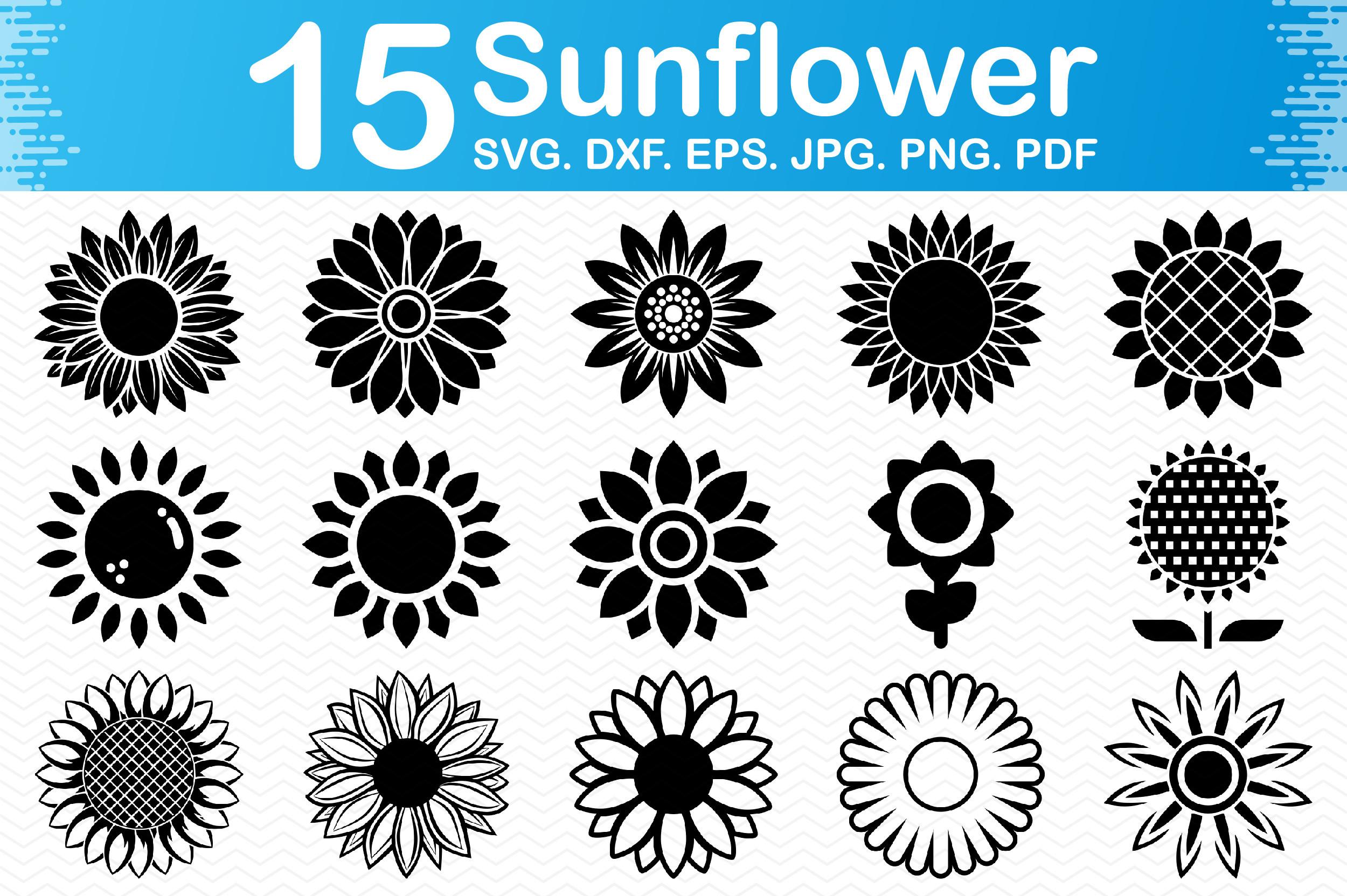 15 Sunflower Clipart