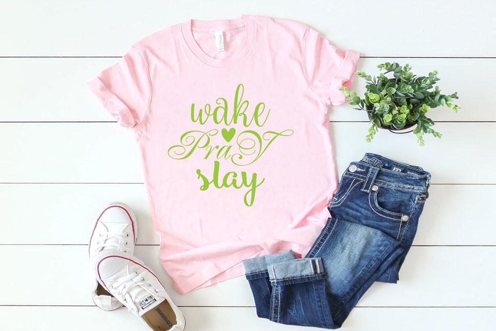 Christian Svg Design, Wake Pray Slay