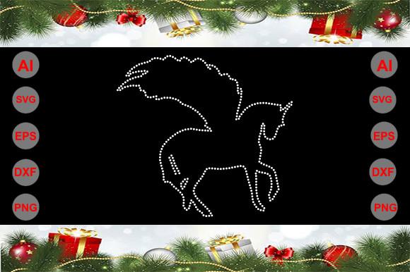Printable Unicorn Rhinestone Template