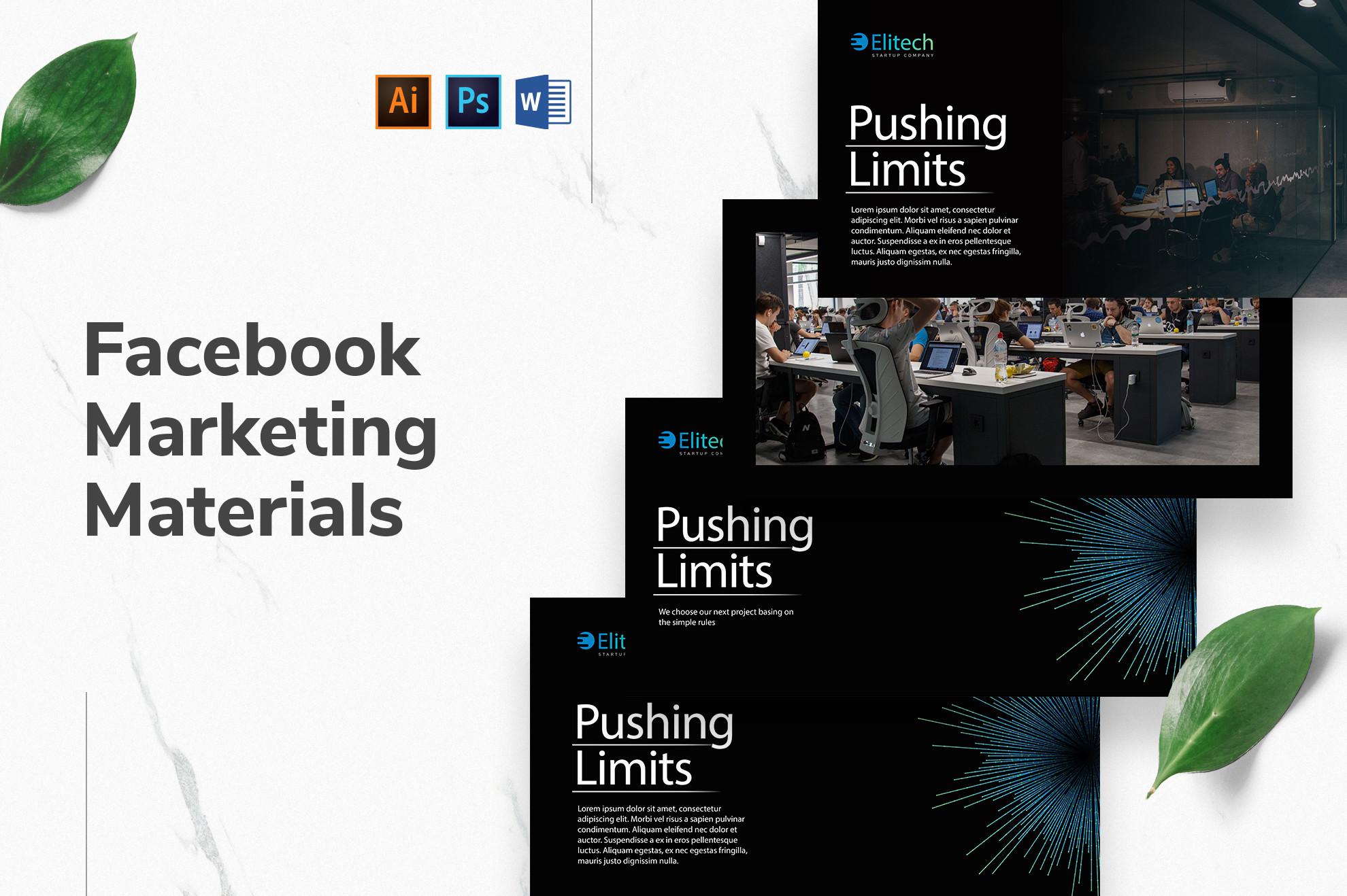 Tech Startup Facebook Templates