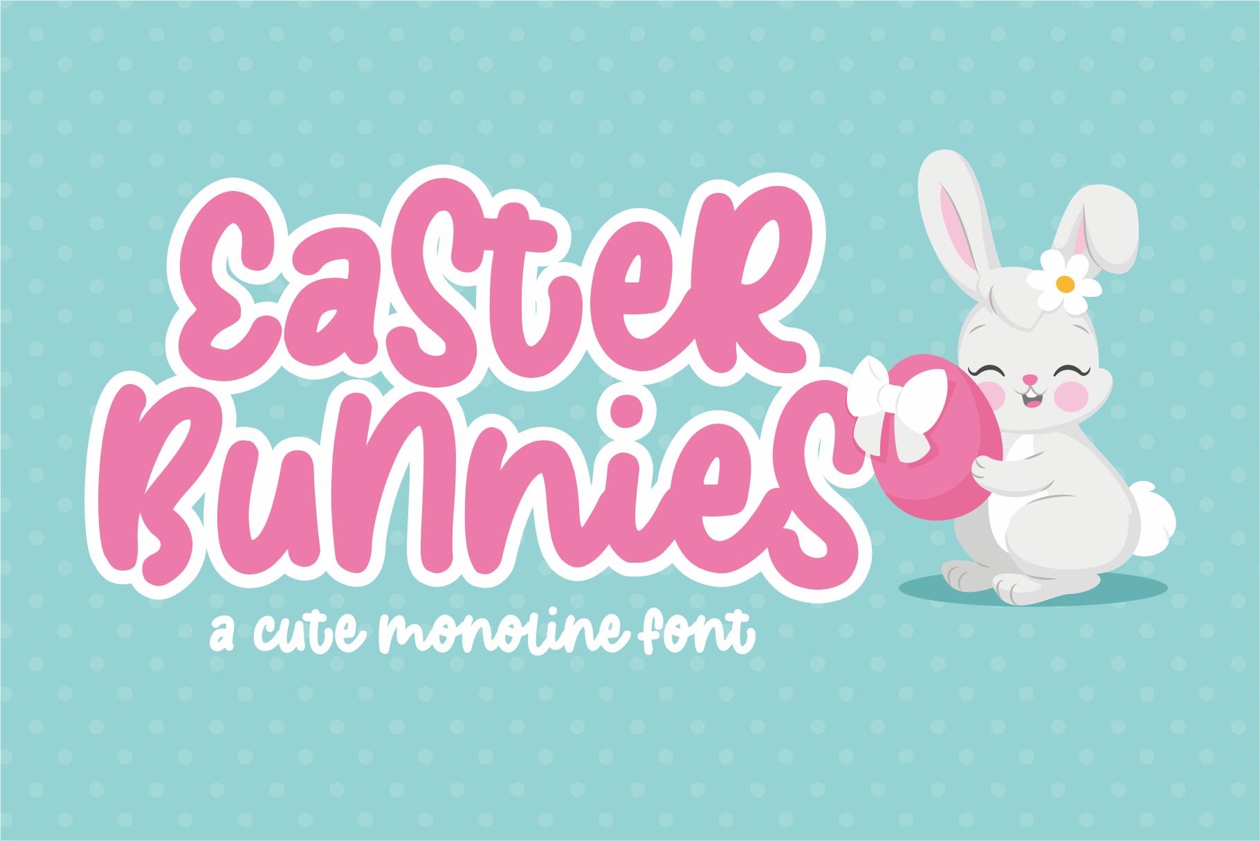 Easter Bunnies Font