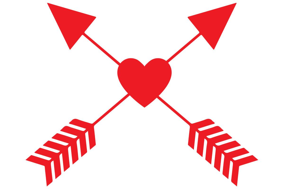 Valentines Love Arrow Vector