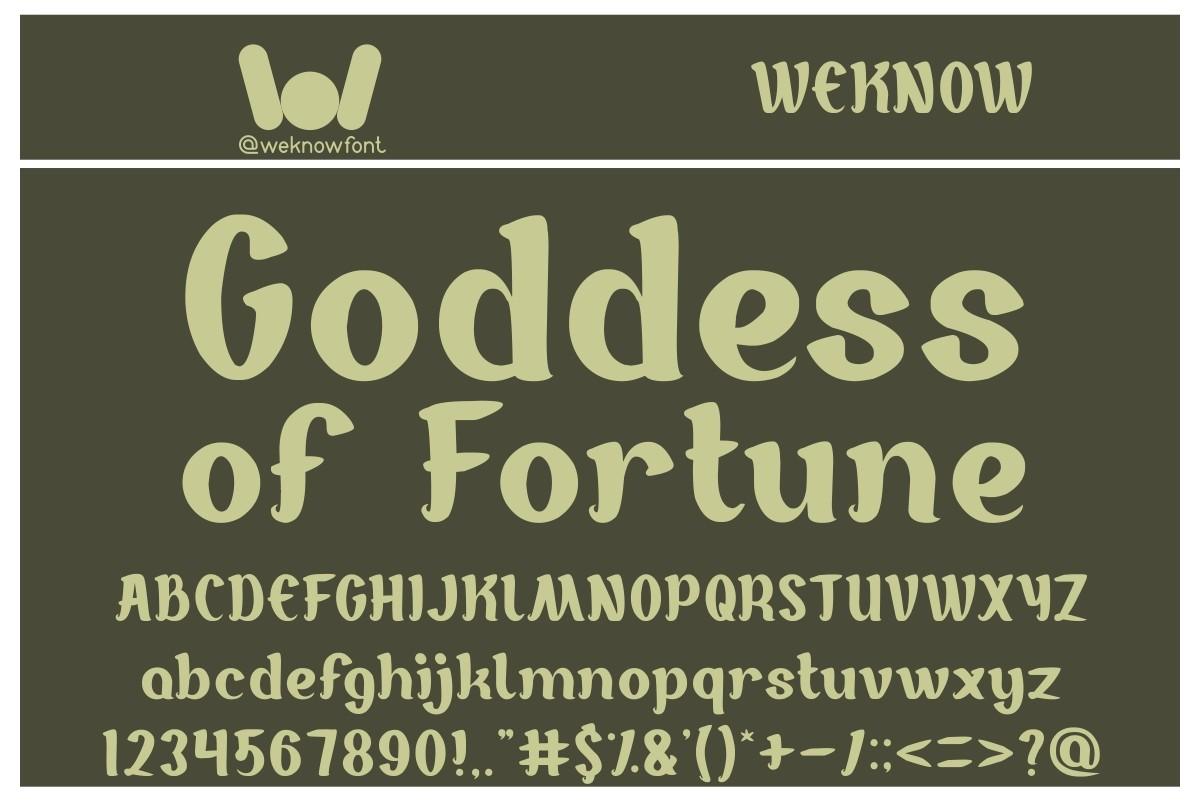 Goddess of Fortune Font