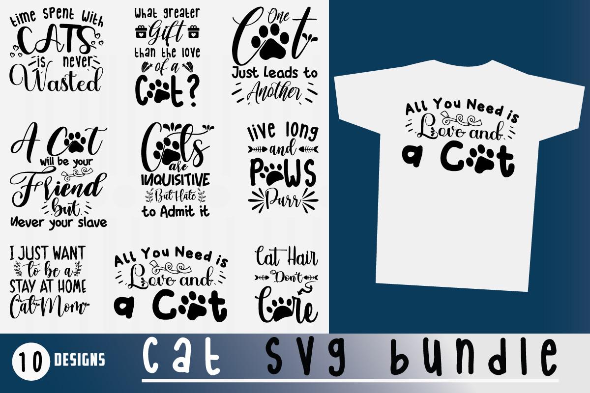 Funny Cat Svg Bundle, Cat Lover Bundle