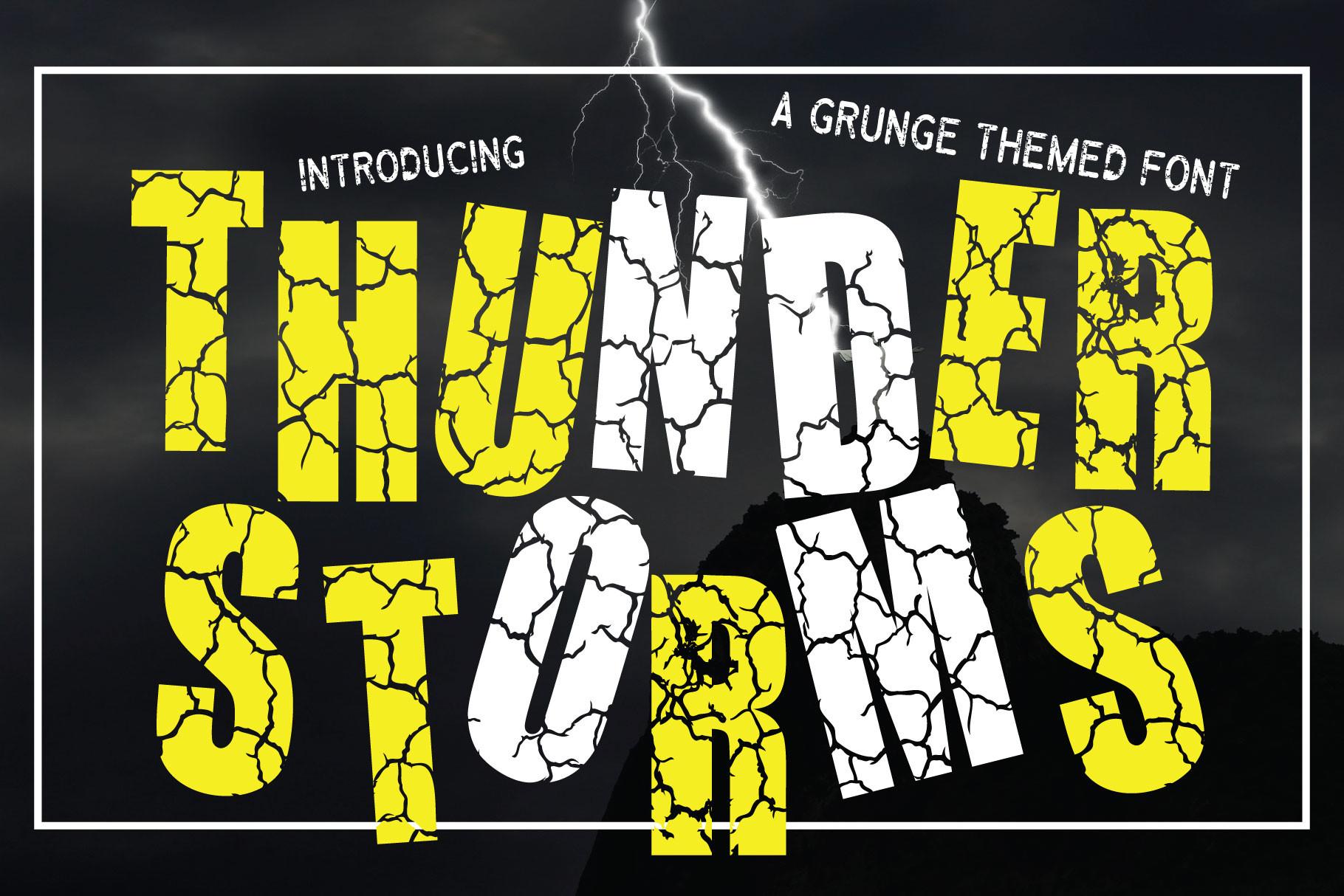 Thunderstorms Font
