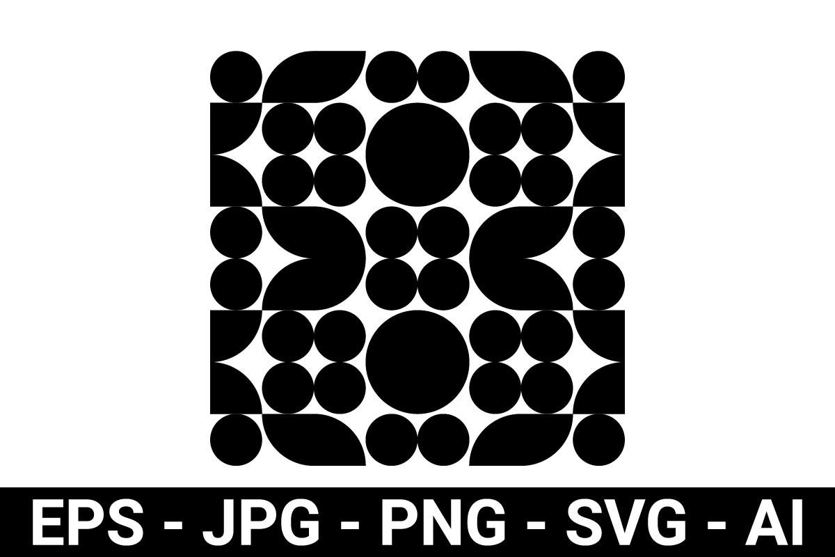 Black Abstract Shapes Tiles Seamless