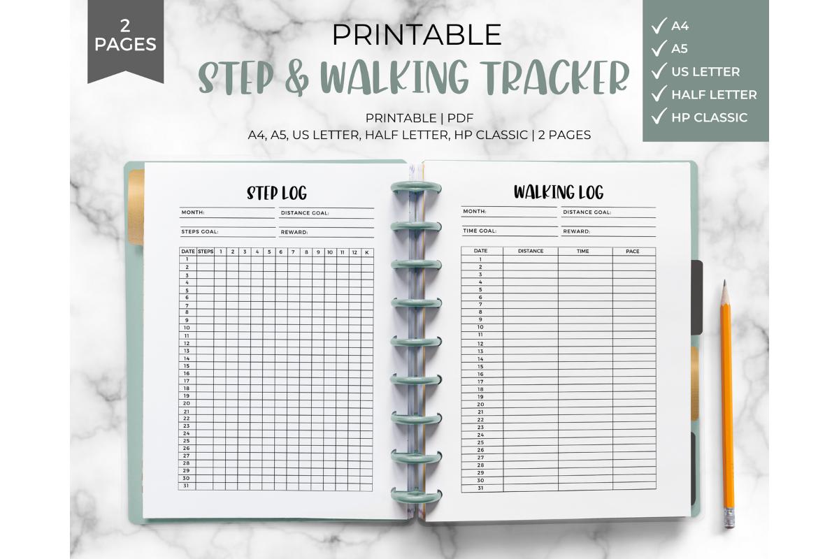 Step and Walking Tracker Printable