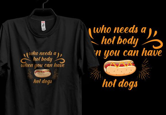Hot-Dog T-shirt Design Template