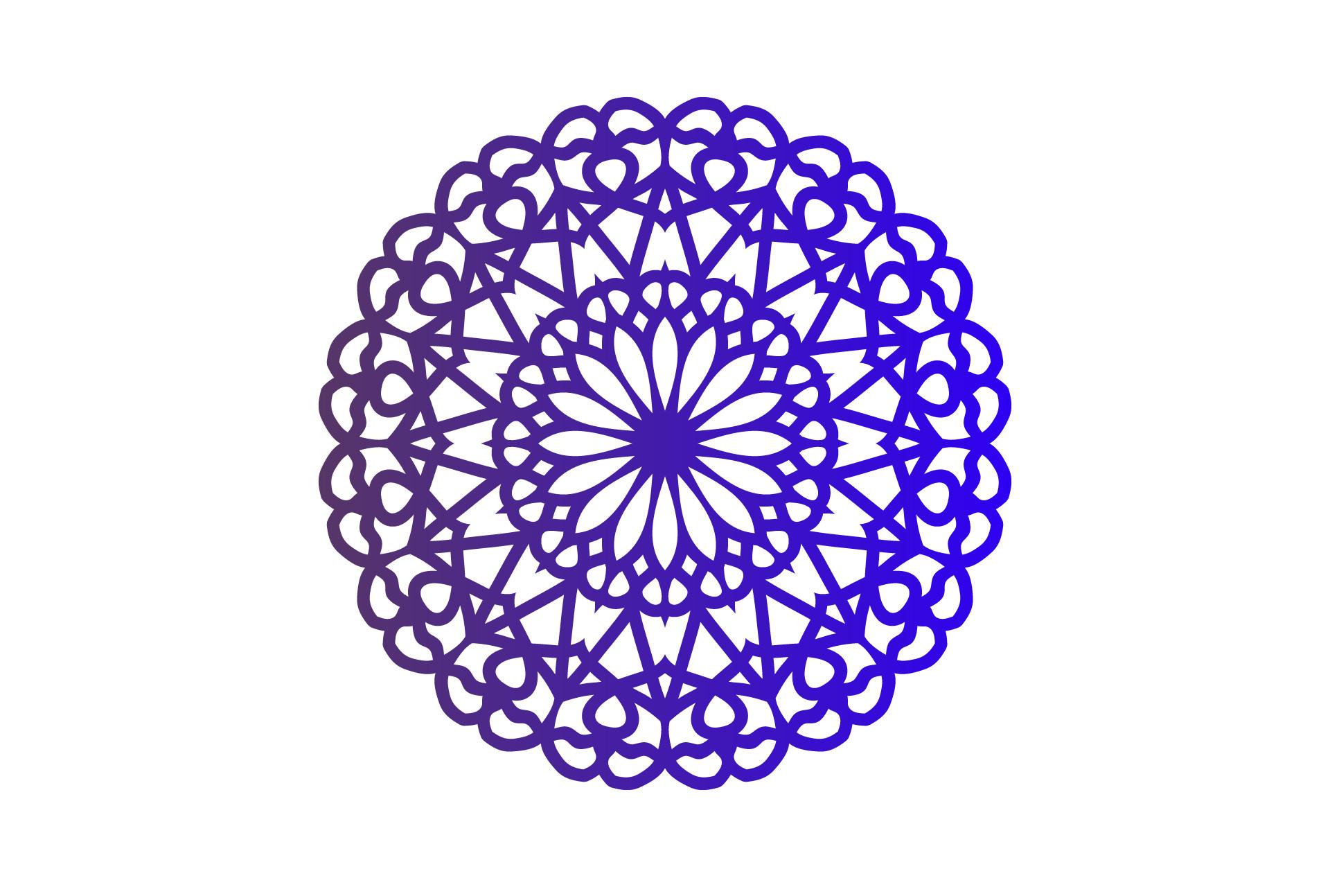 Mandala Gradient Illustration Style Line