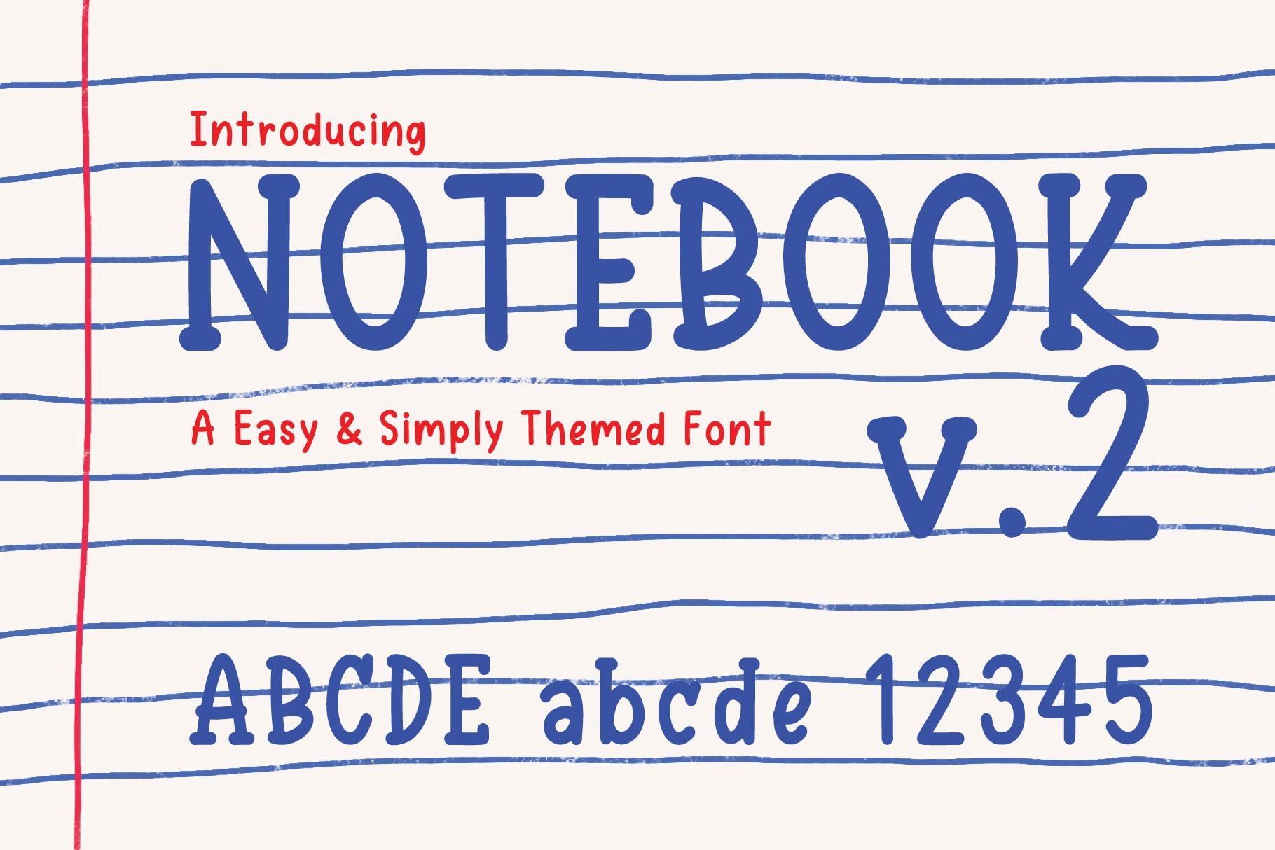 Notebook V.2 Font