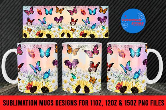 Butterfly Flower Rainbow Mug