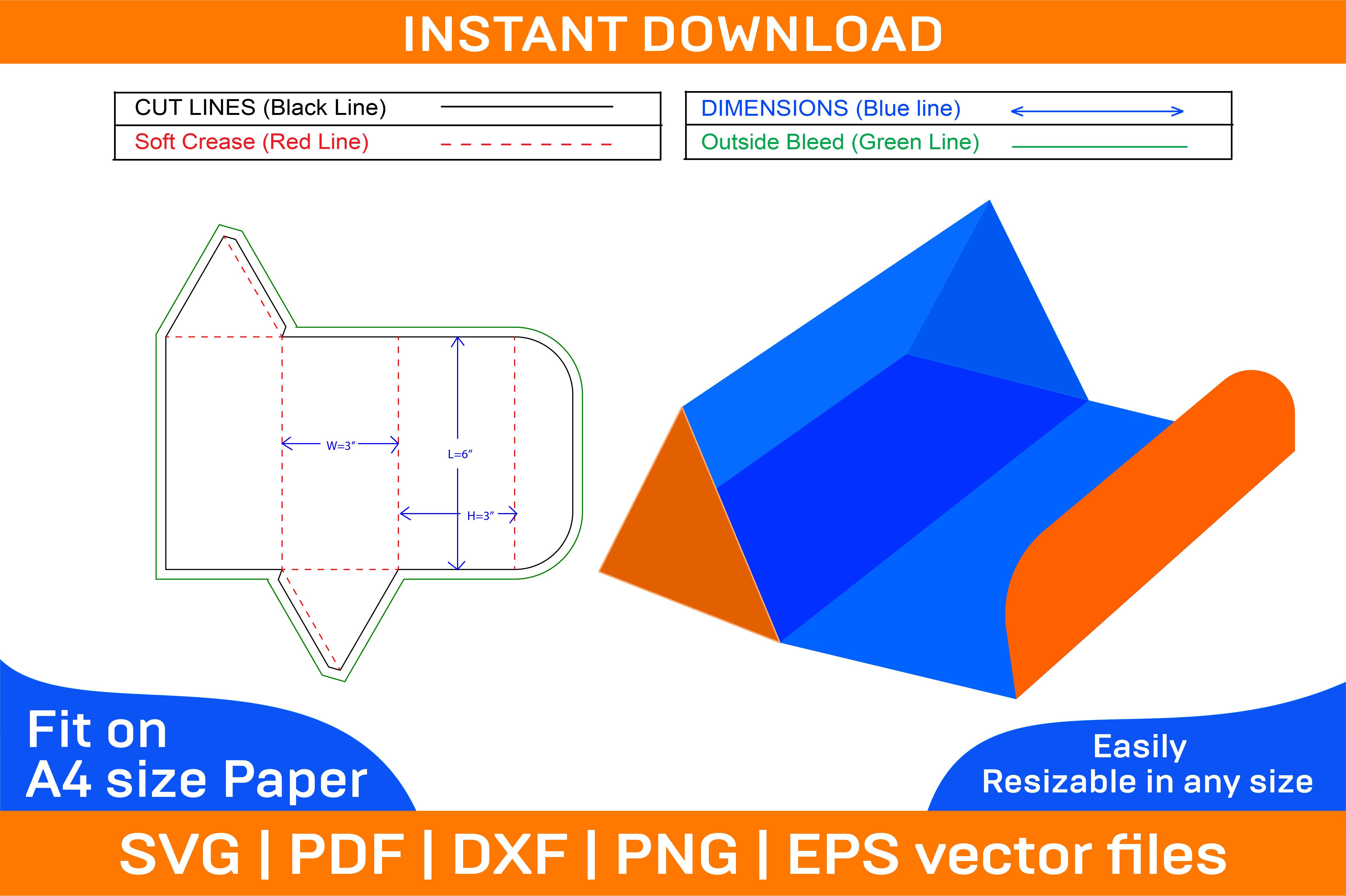 Folding Paper Sunglass Box Dieline