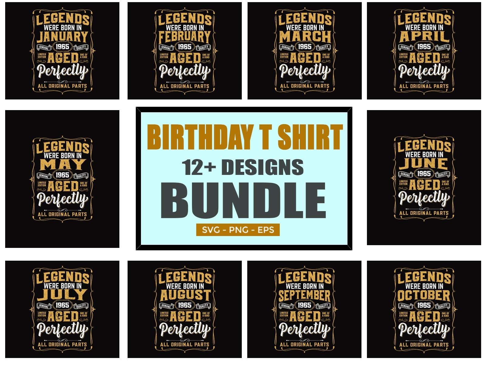 Legends Birthday T Shirt Design