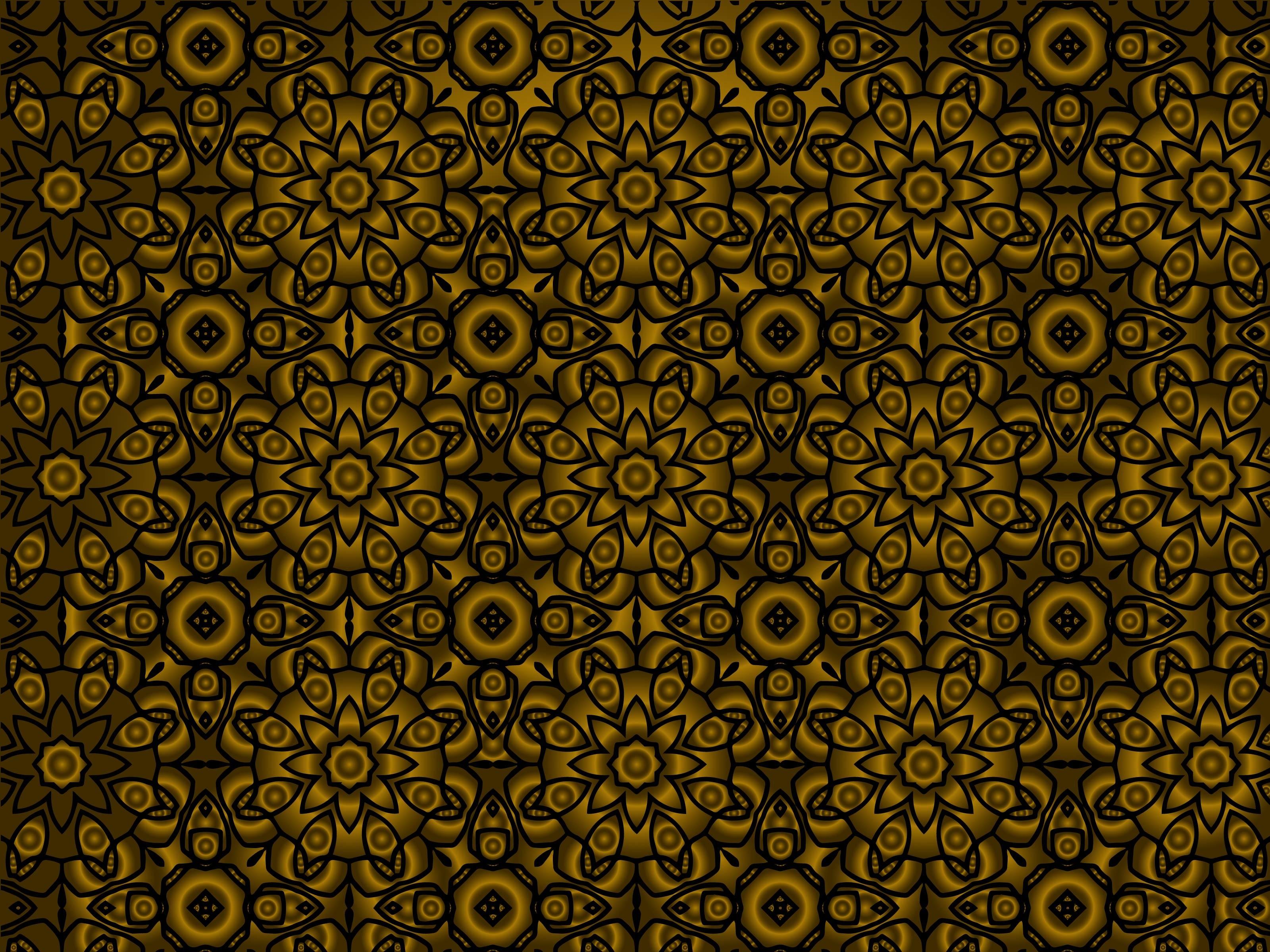 Pattern Gold Irregular Flower Ornament