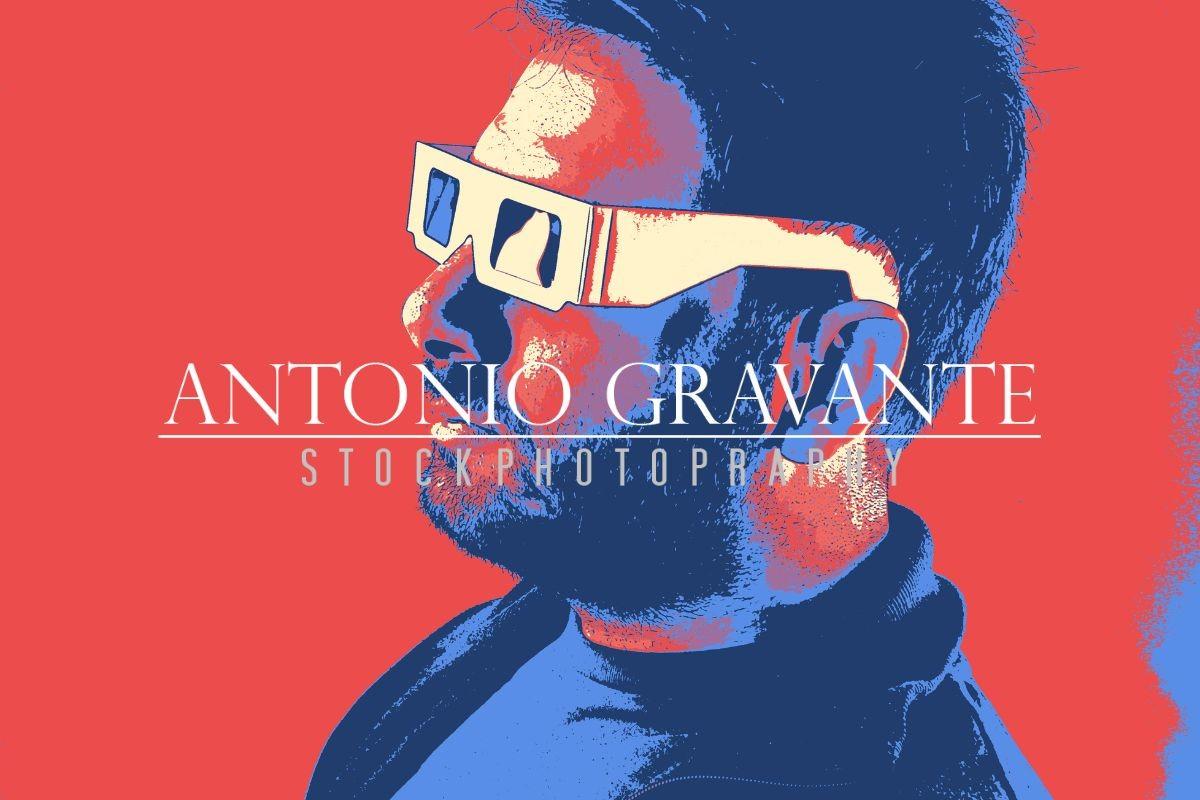 Man Wearing 3d Glasses, Video Game Effect