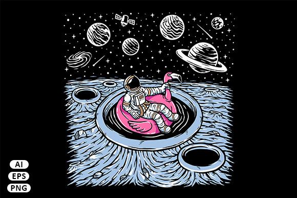 Astronaut Chilling on the Planet