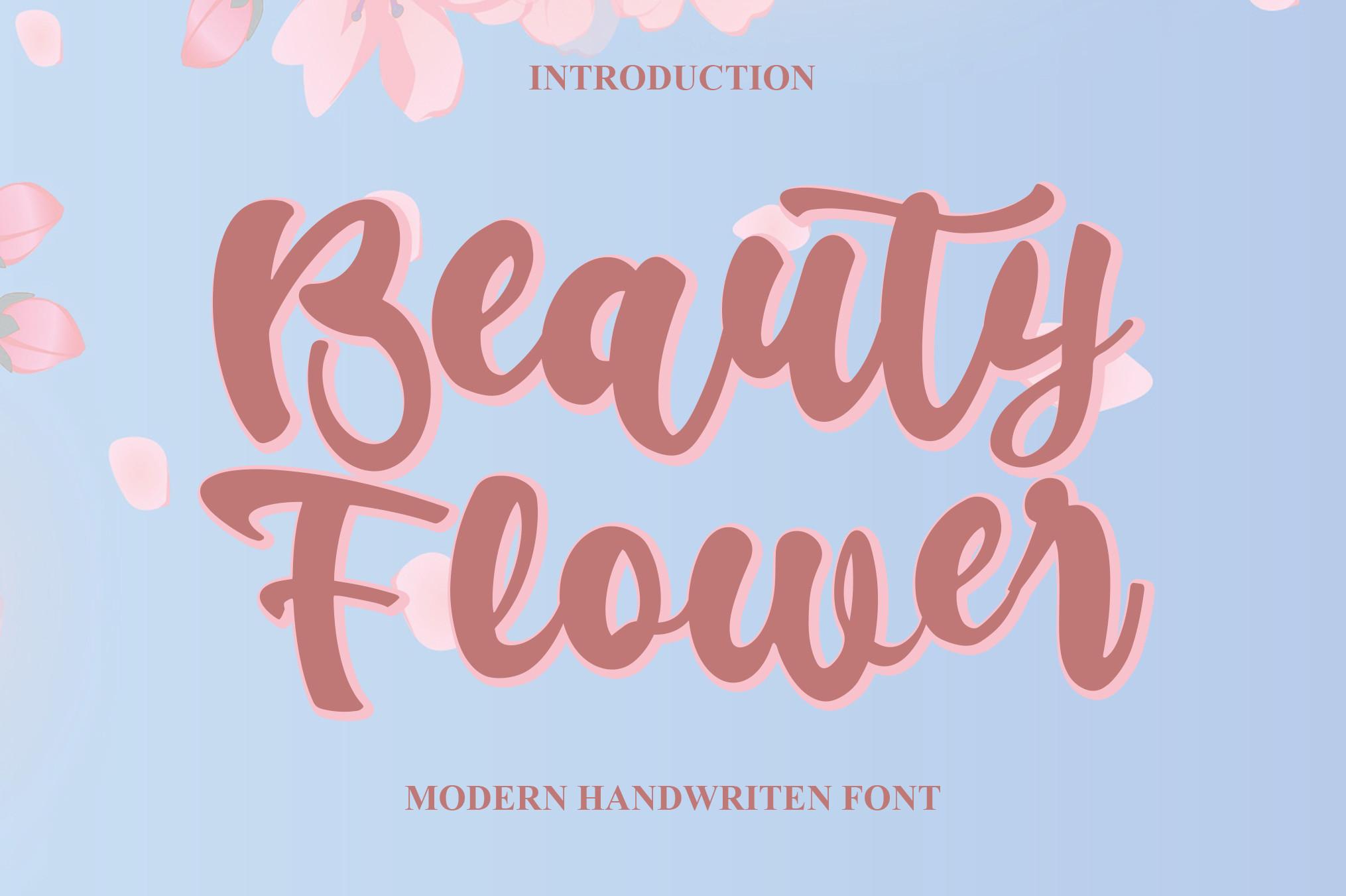 Beauty Flower Font