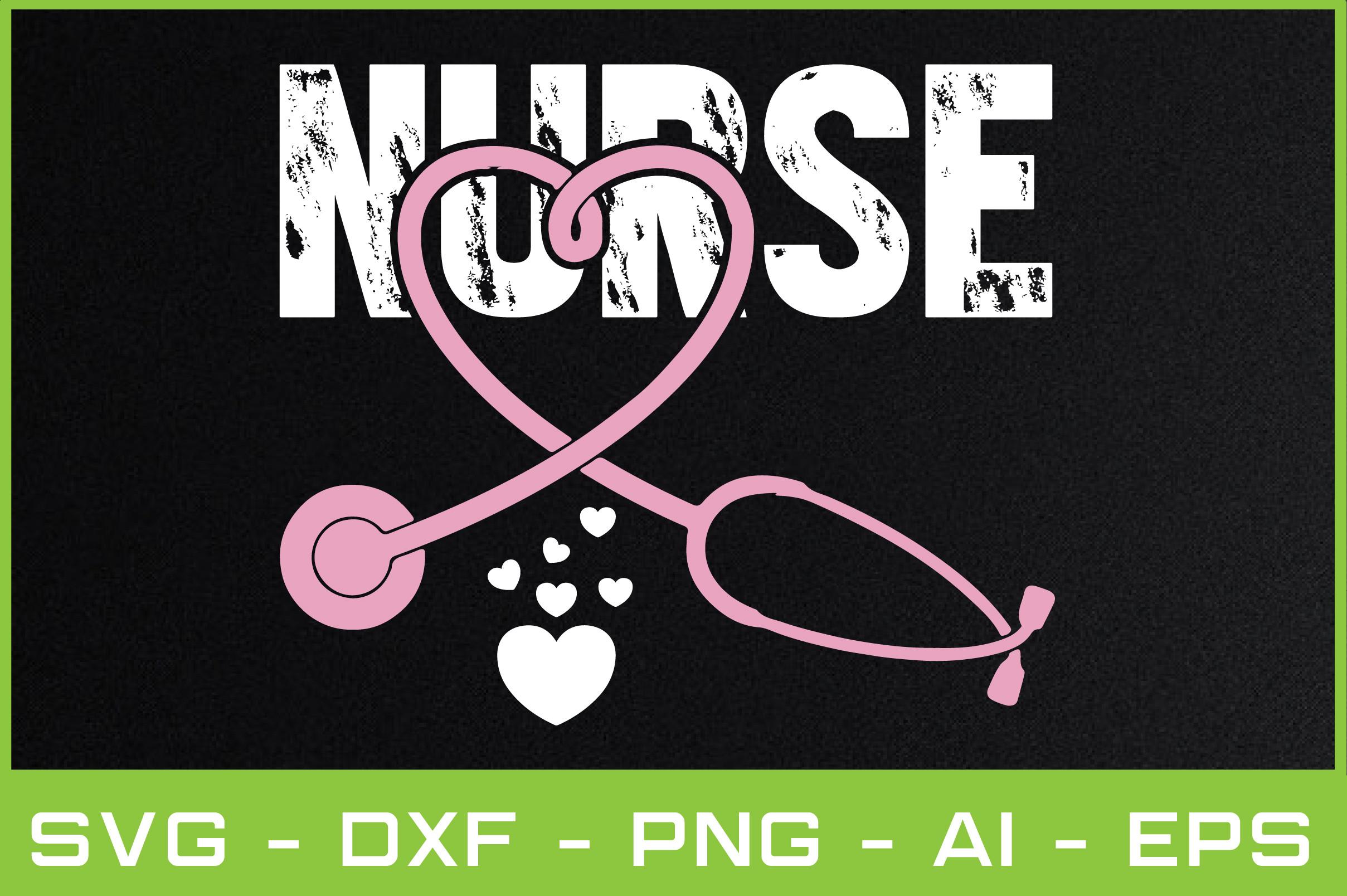 Nurse with Valentine's Day Svg