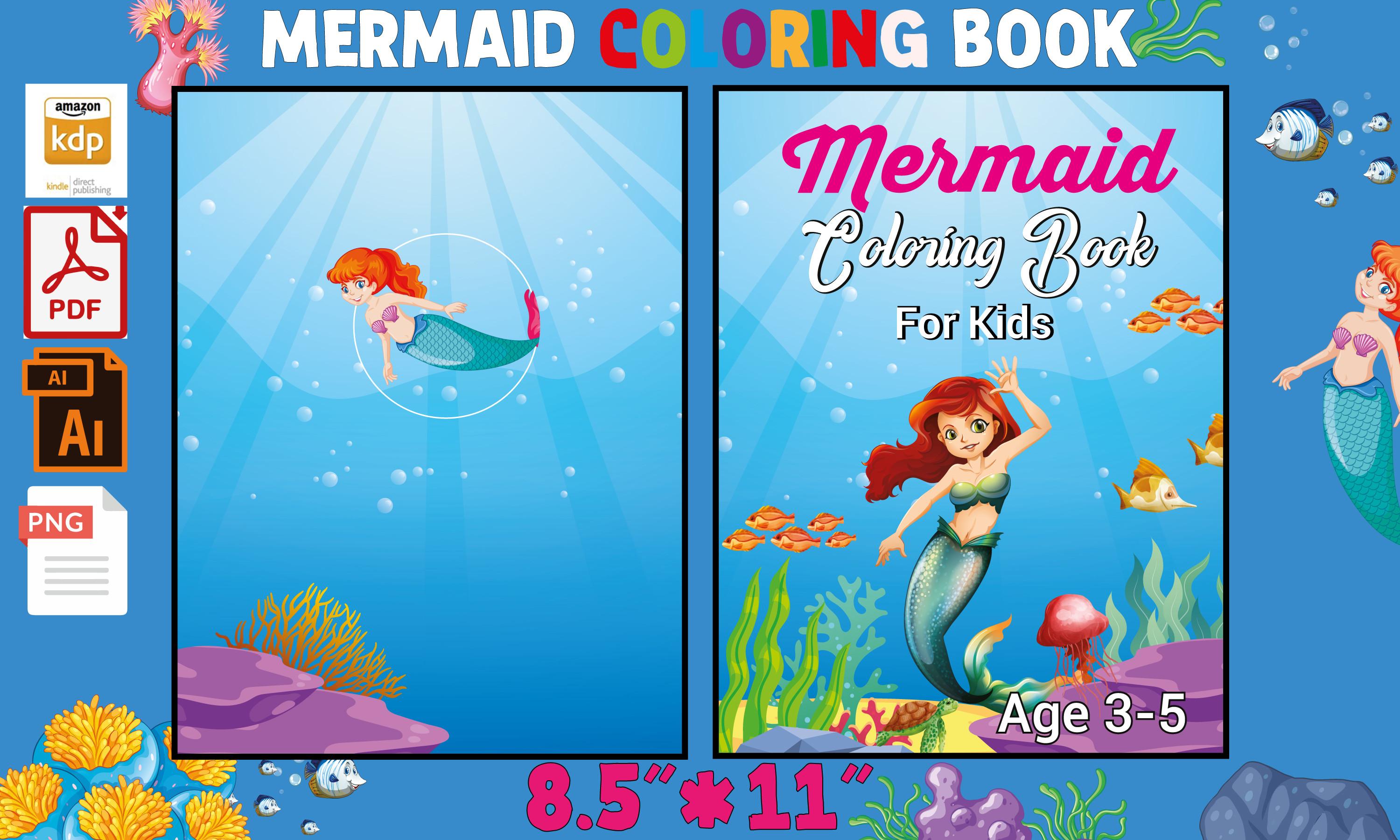 Mermaid Coloring Book for Kids