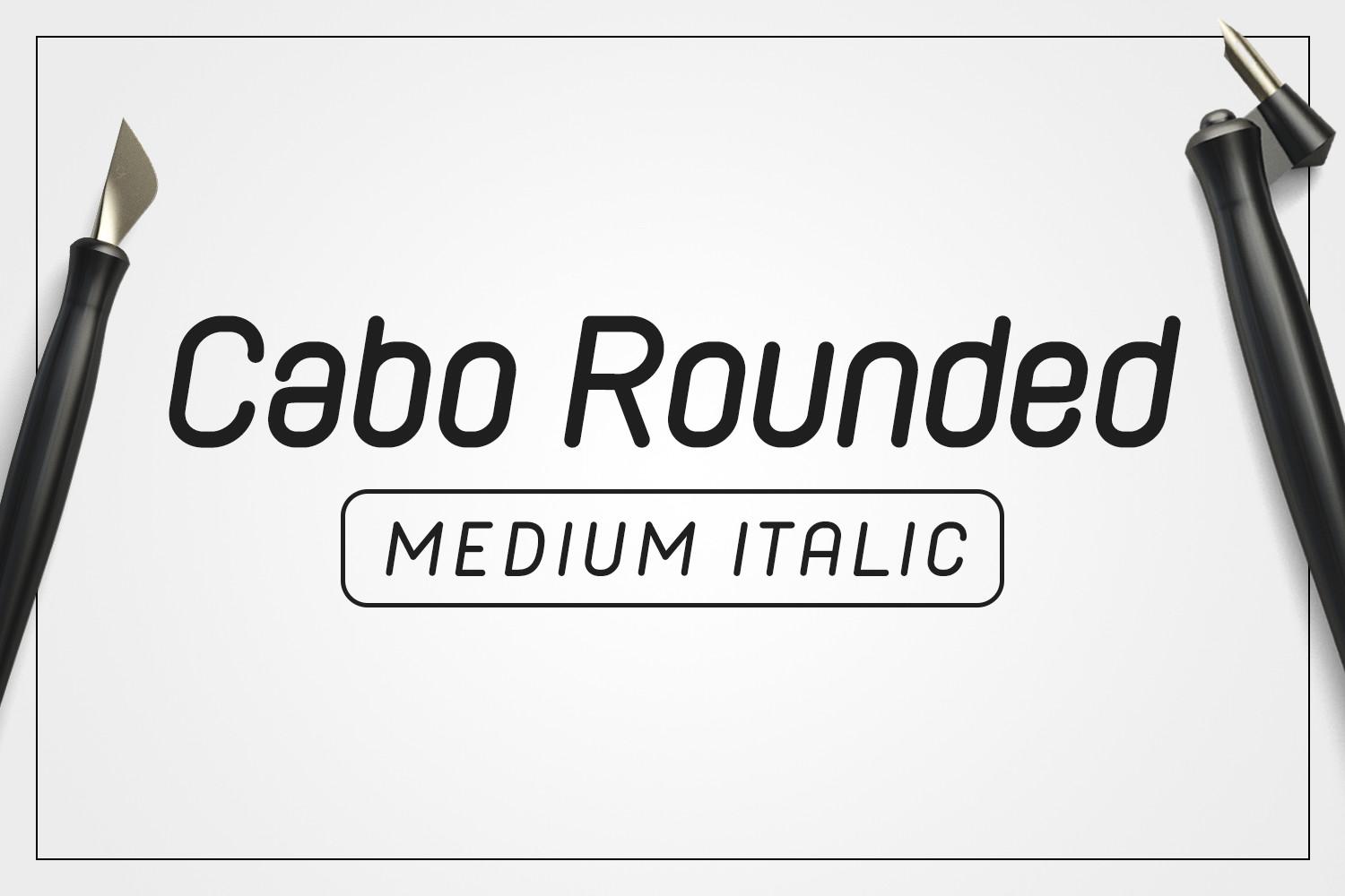 Cabo Rounded Medium Italic Font