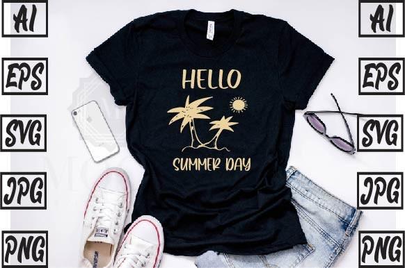 Hello Summer Day T Shirt