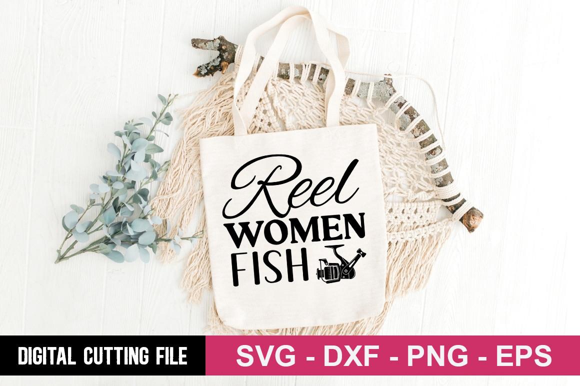 Reel Women Fish SVG