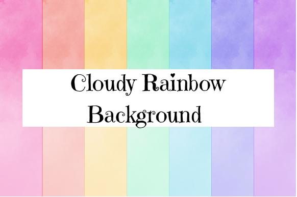 Cloudy Rainbow Background