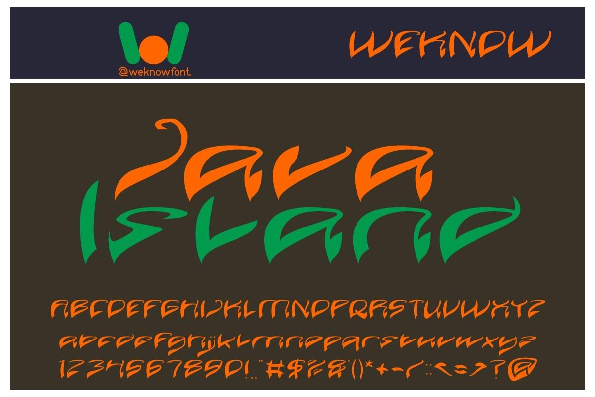 Java Island Font