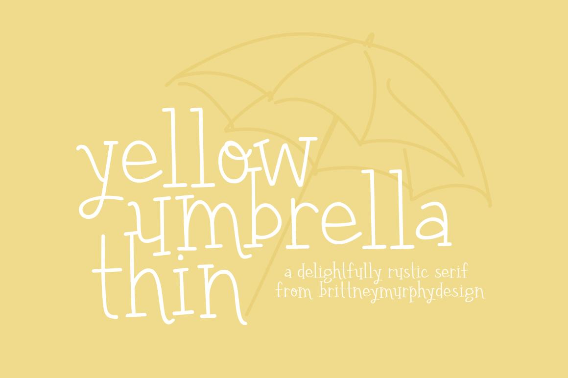 Yellow Umbrella Thin Font