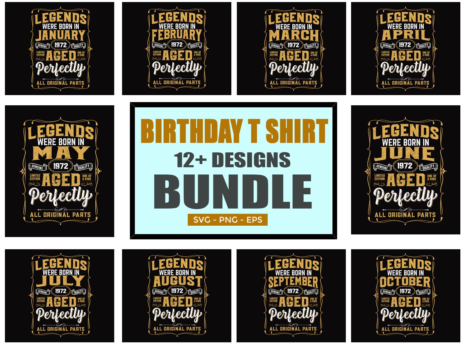 Legends Birthday T Shirt Design