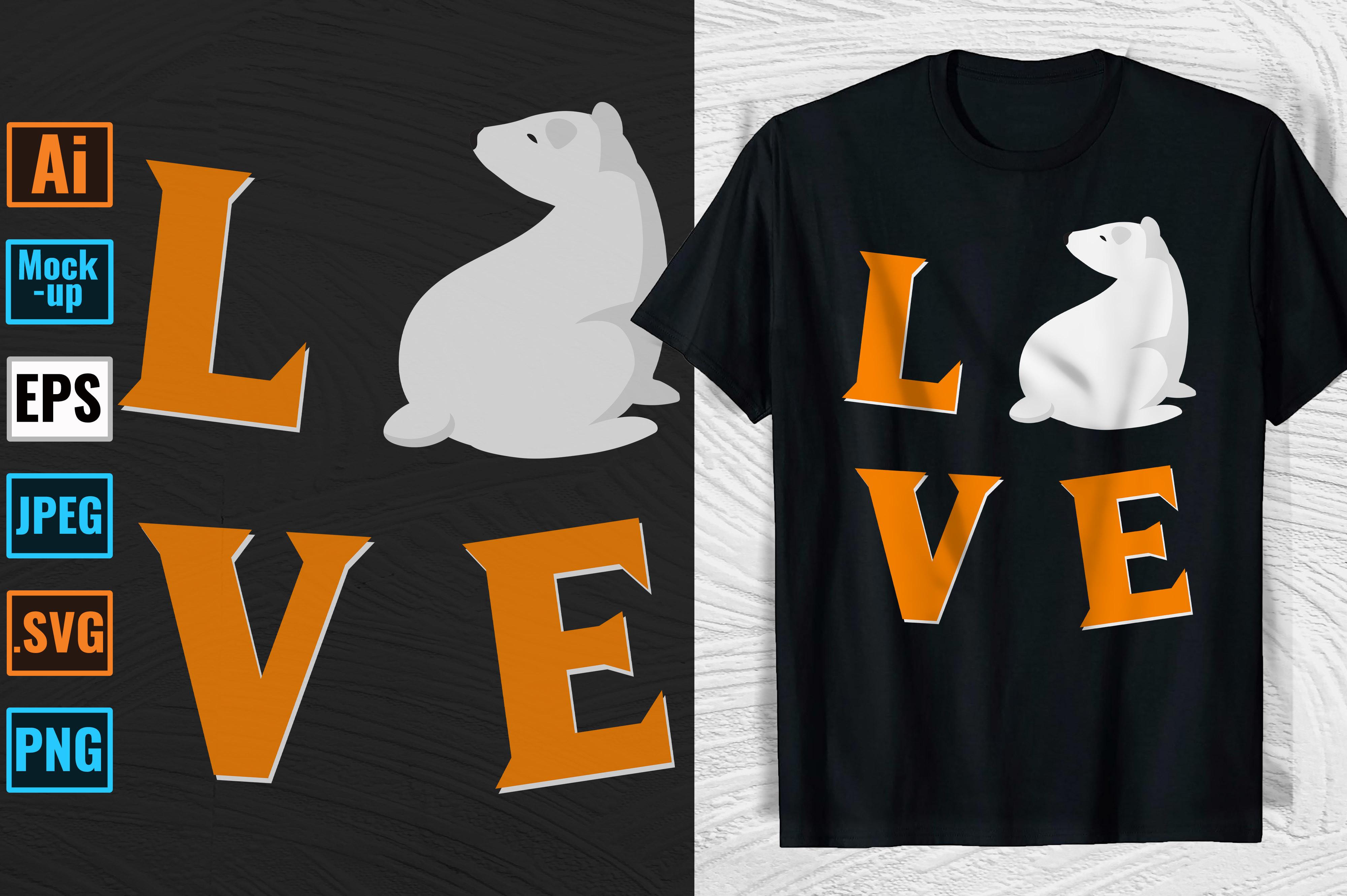 Polar Bear T-shirt and Mug Design