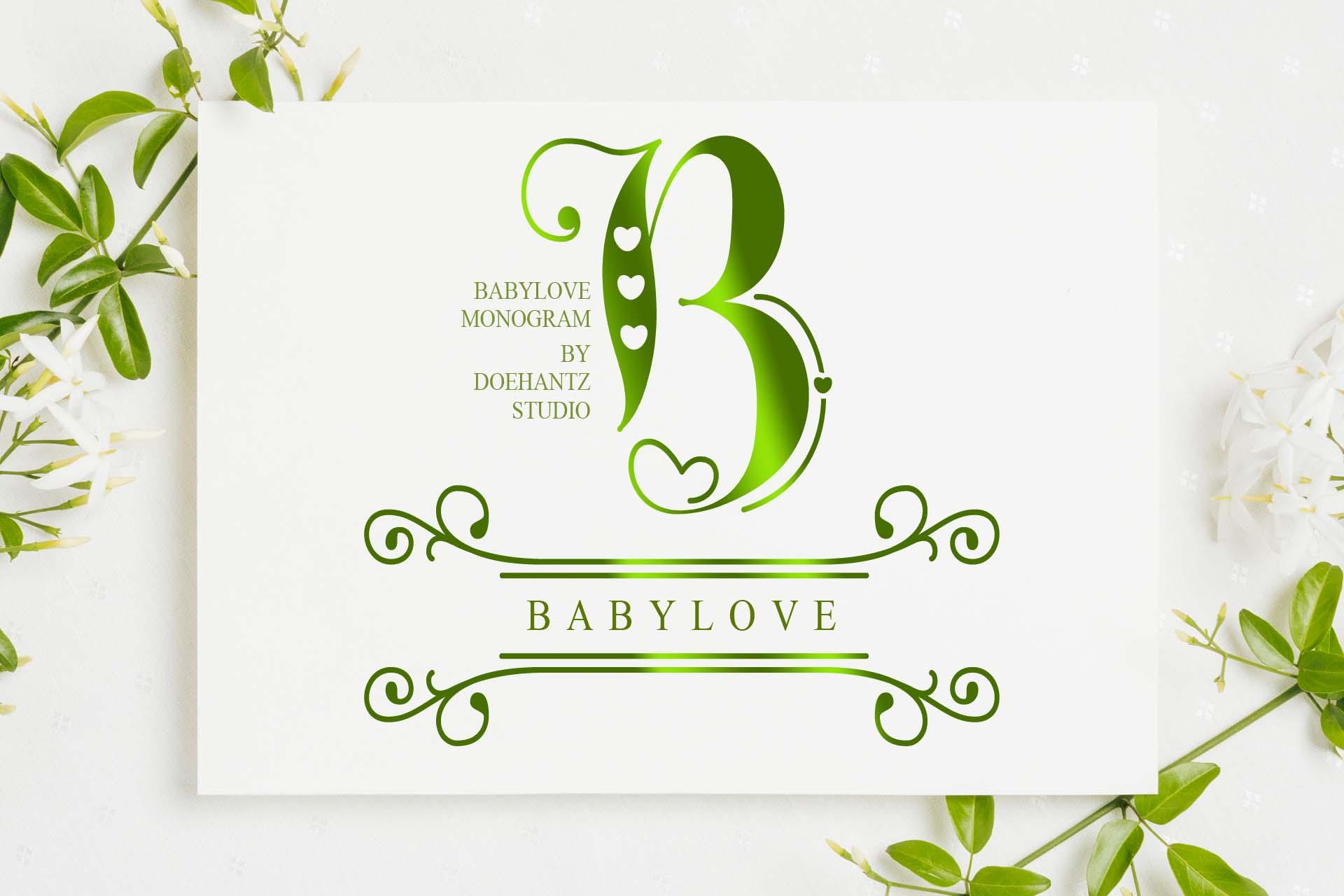 Babylove Monogram Font