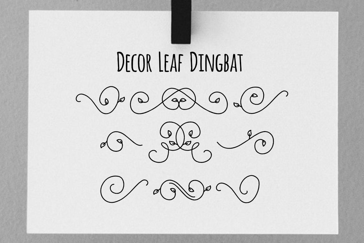 Decor Leaf Dingbat Font