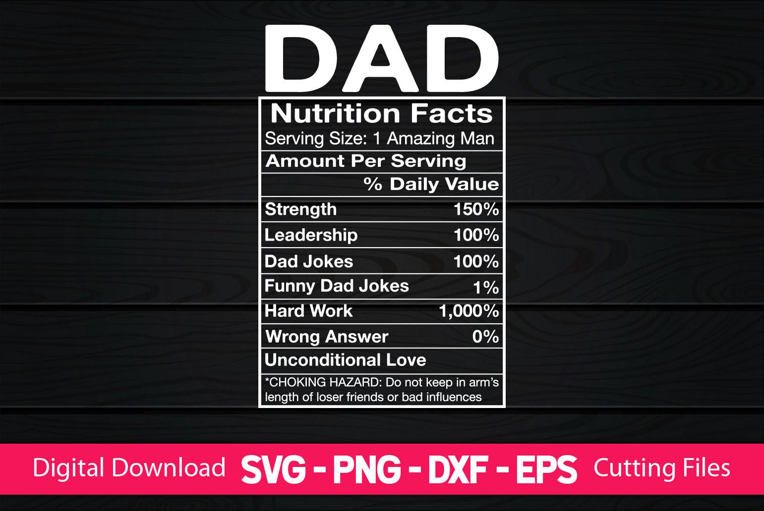 Funny Dad Nutrition Facts