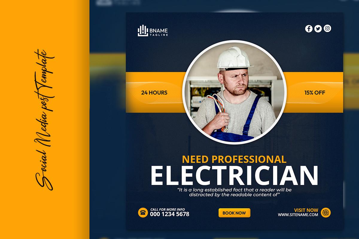 Electrician Service Social Media Post