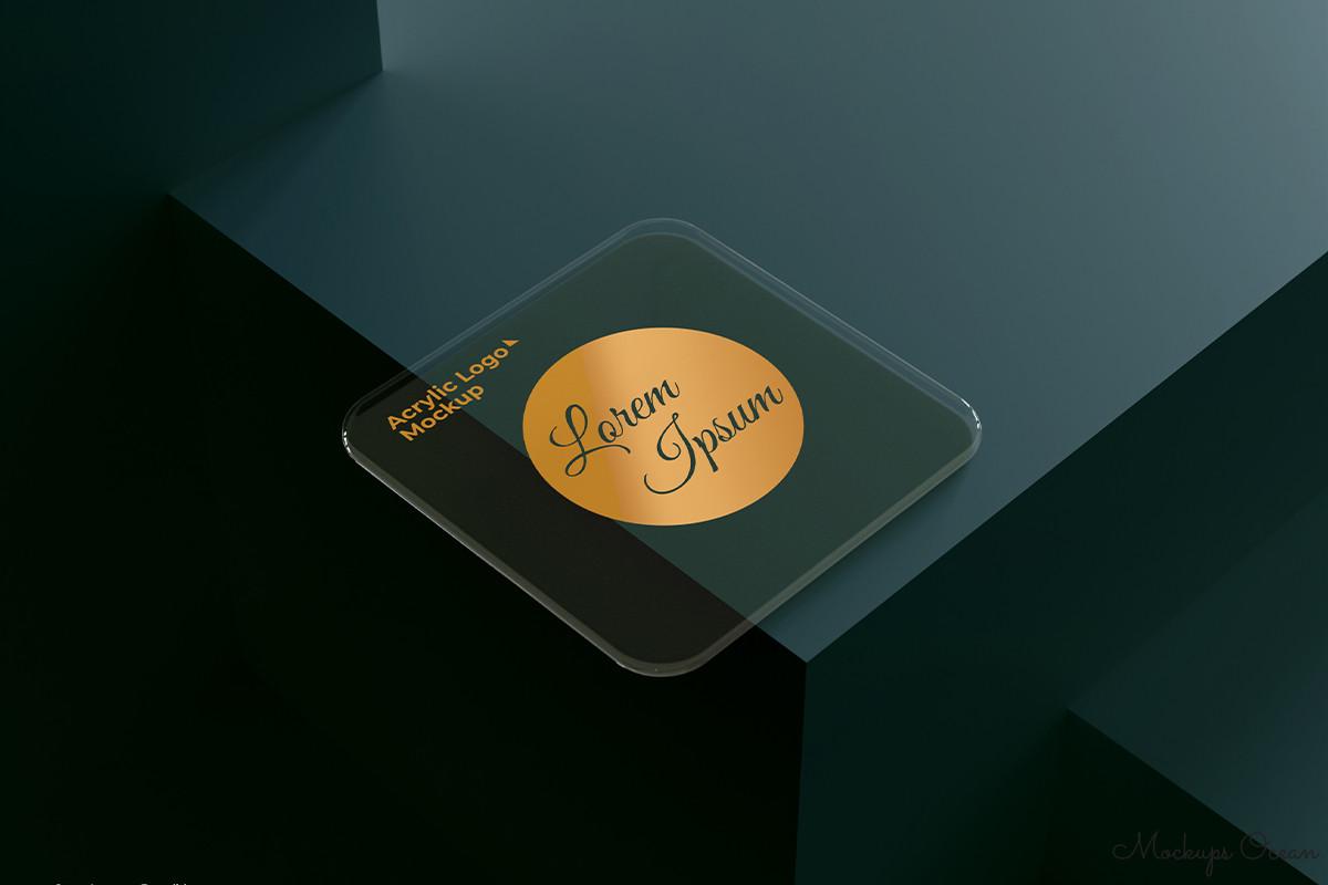 Glass Logo Mockup