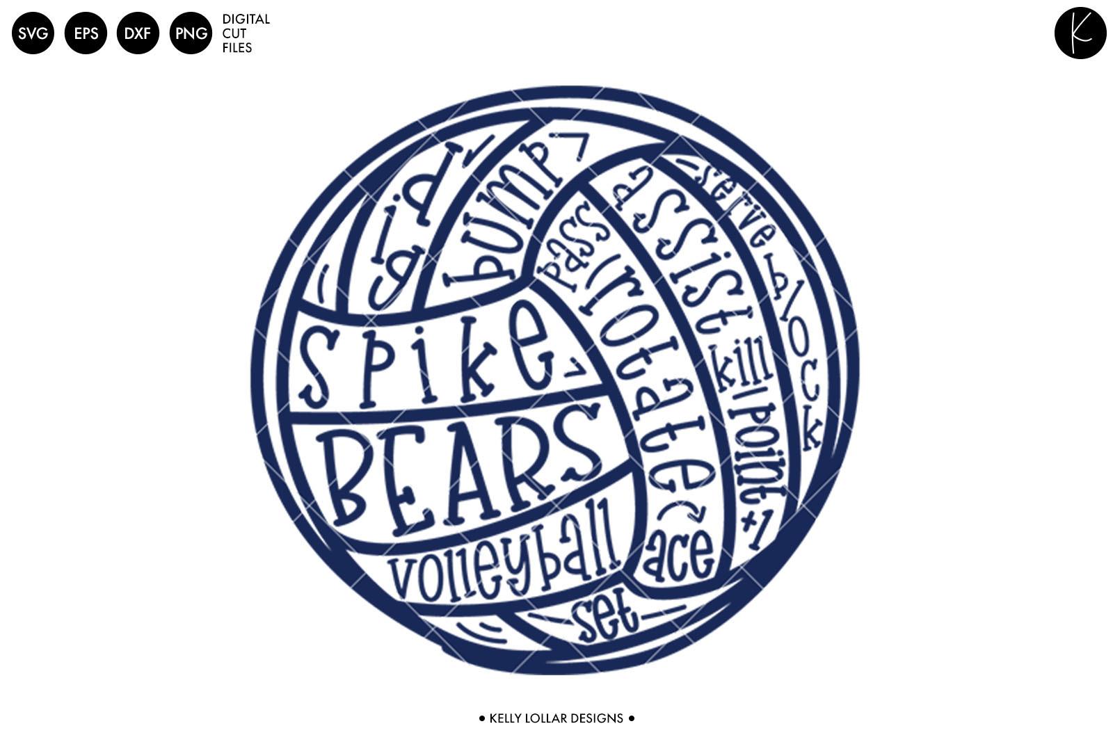 Bears Volleyball Word Art