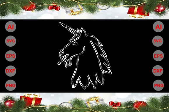 Printable Unicorn Rhinestone Template