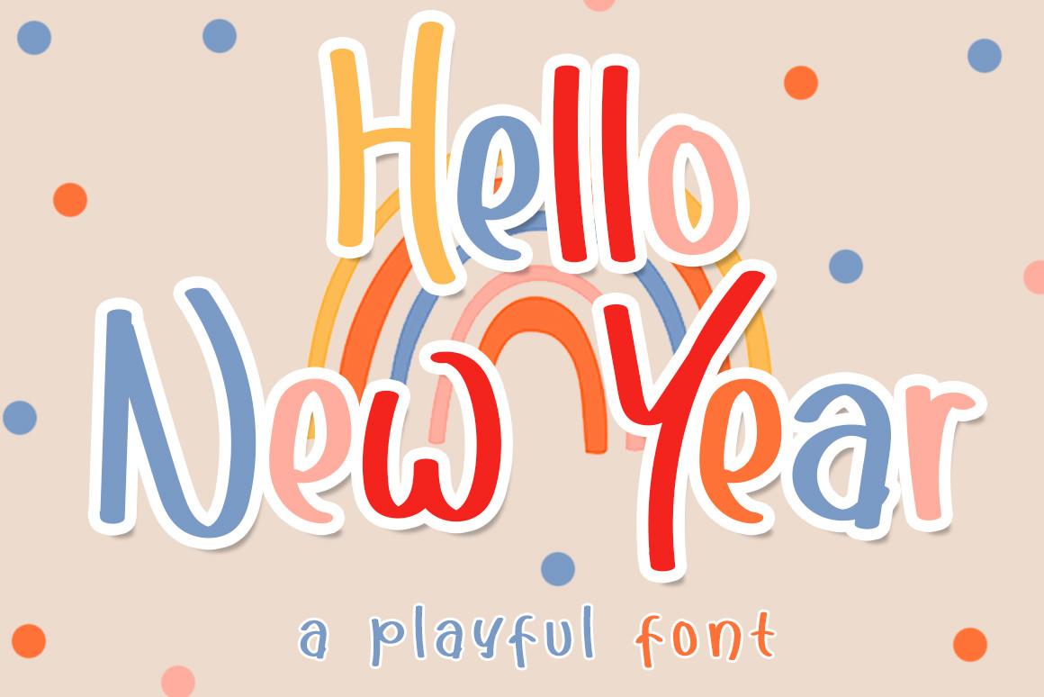 Hello New Year Font