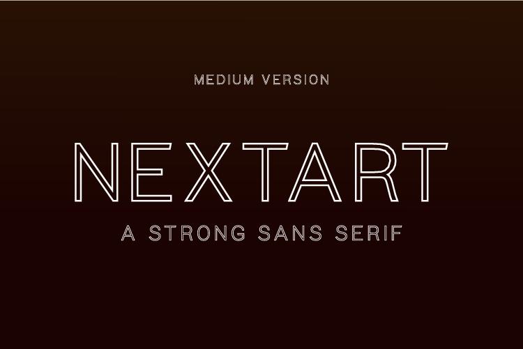Nextart Outline Medium Font