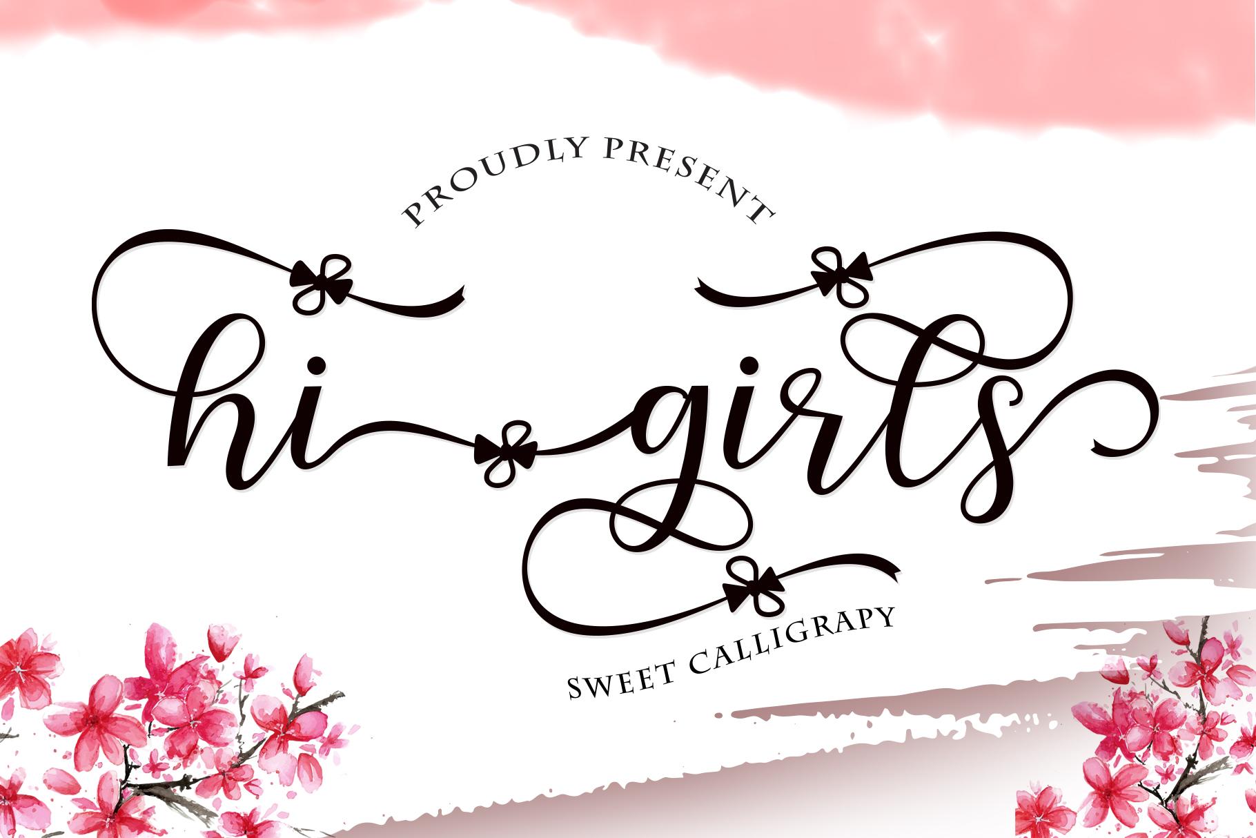 Hi Girls Font